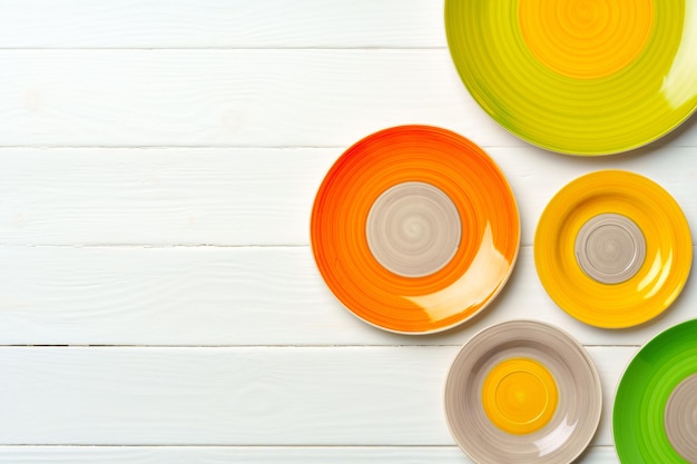 Colecție de farfurii colorate